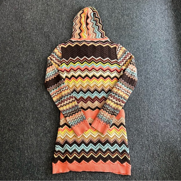 Missoni for Target Chevron Knit Tunic Zip Hooded Sweater Jacket Kids Size XL - Picture 7 of 9
